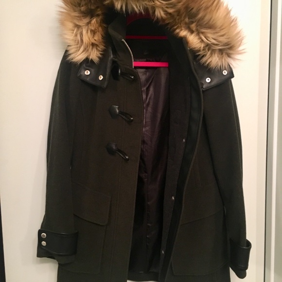 Andrew Marc dark olive wool coat - Picture 5 of 8